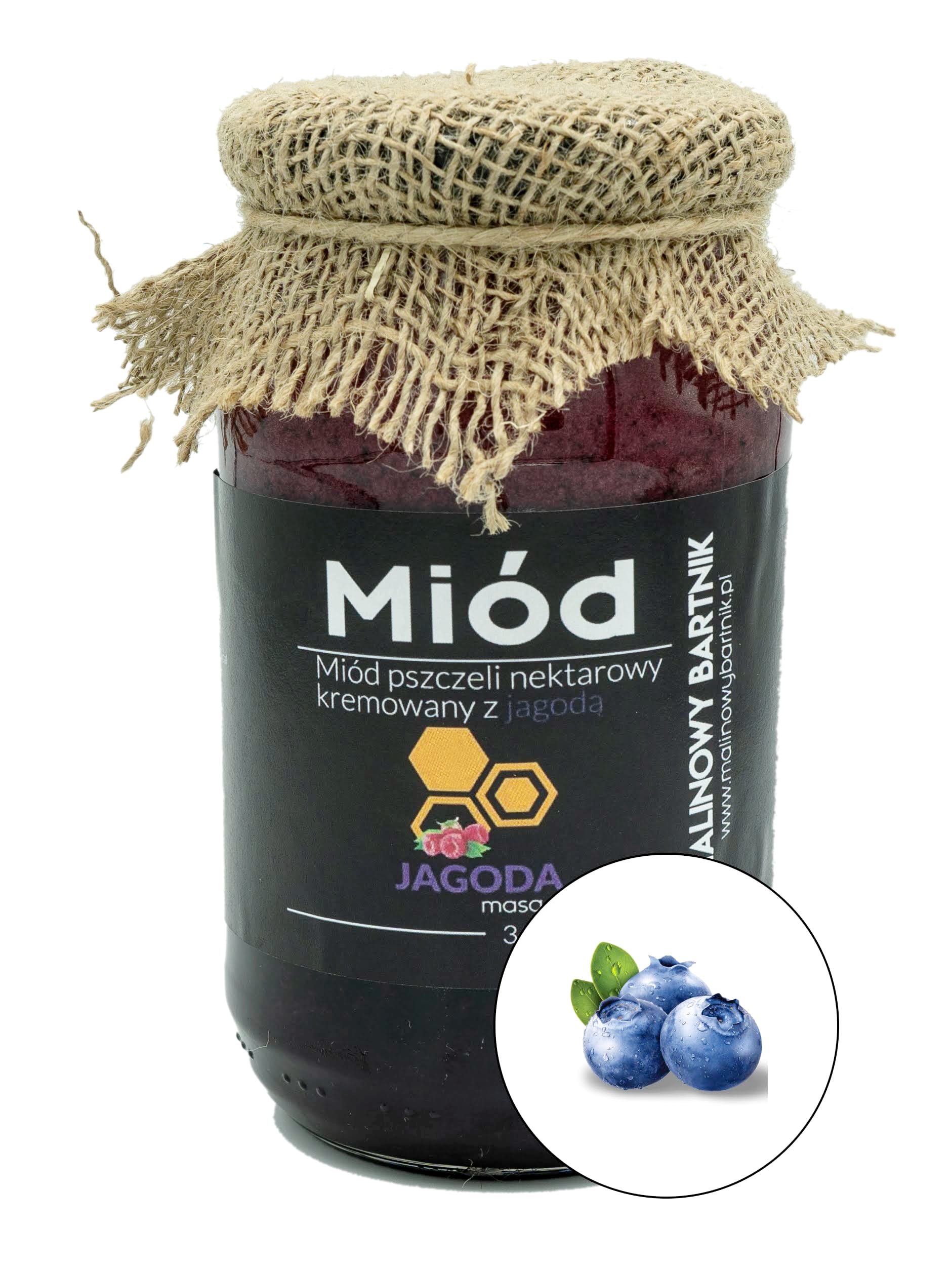 Miód z Jagodami 0,87 kg, 870 g