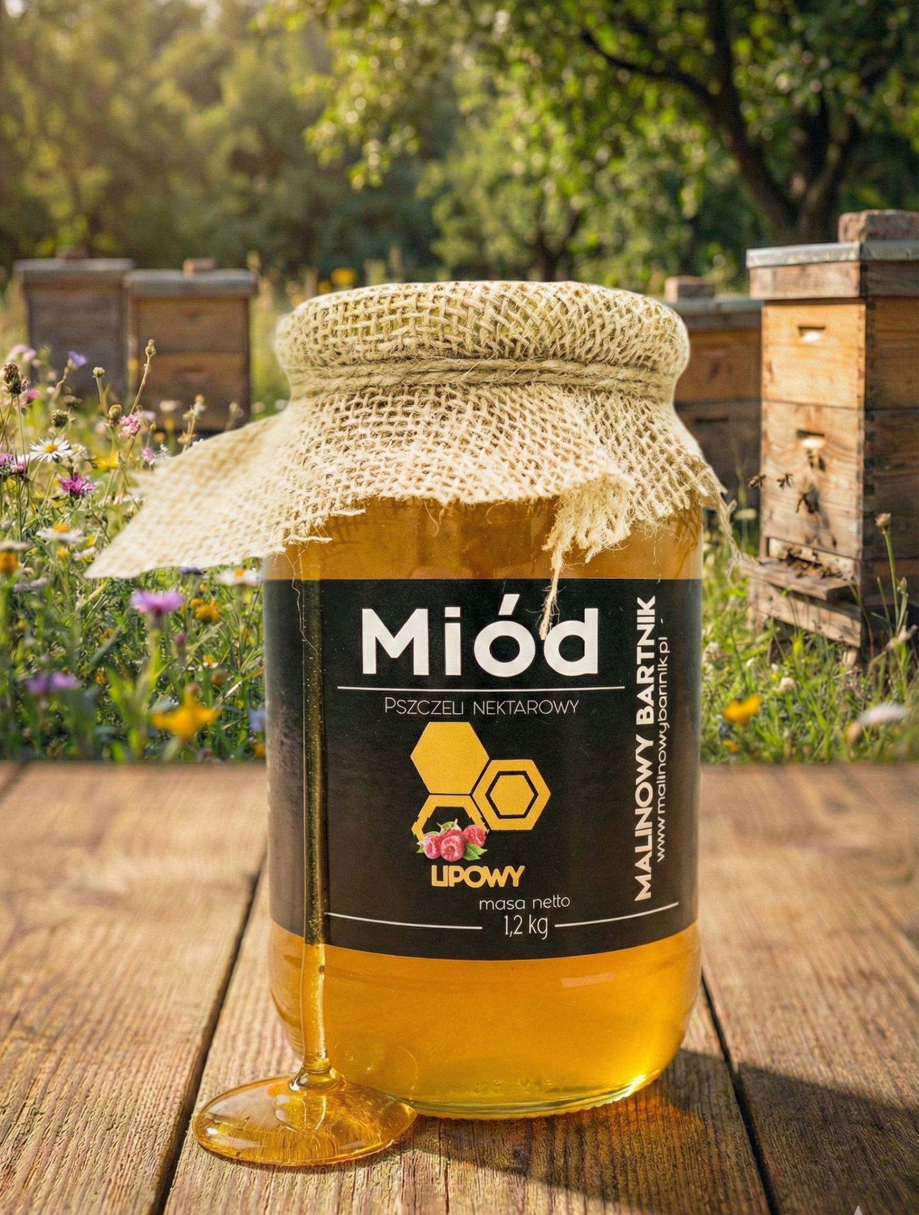 Miód Lipowy 1.2KG 1200G - zbiór 2026r.