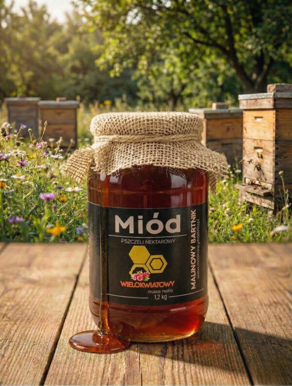 Miód Wielokwiatowy 1.2 kg, 1200 g - Zbiór 2026
