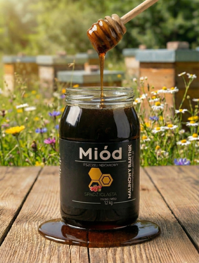 Miód Spadziowy - Spadź iglasta 1.2 kg, 1200g 2026r