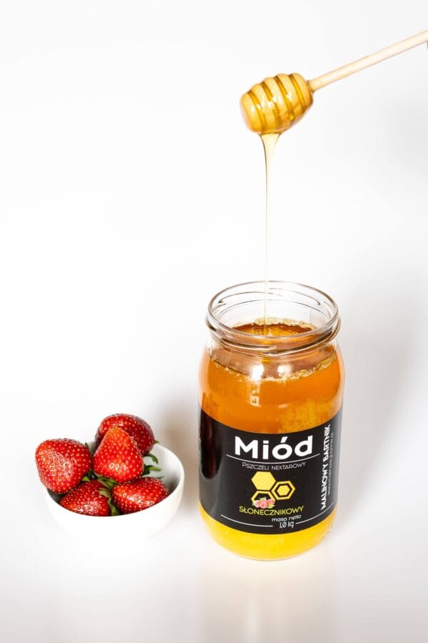 Miód Słonecznikowy 1 kg, 1000 g - zbiór 2026 – zdjęcie 2