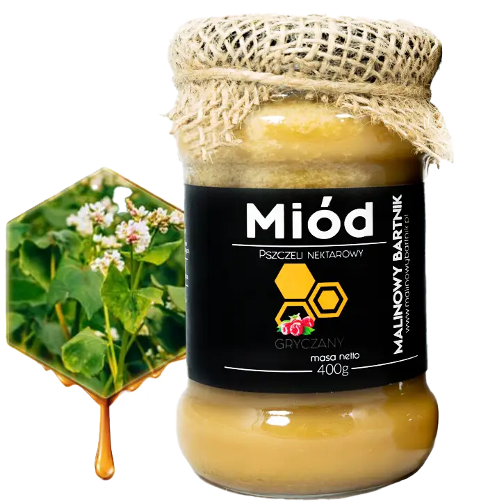 Miód Gryczany - 0.4KG 400G Tegoroczny zbiór