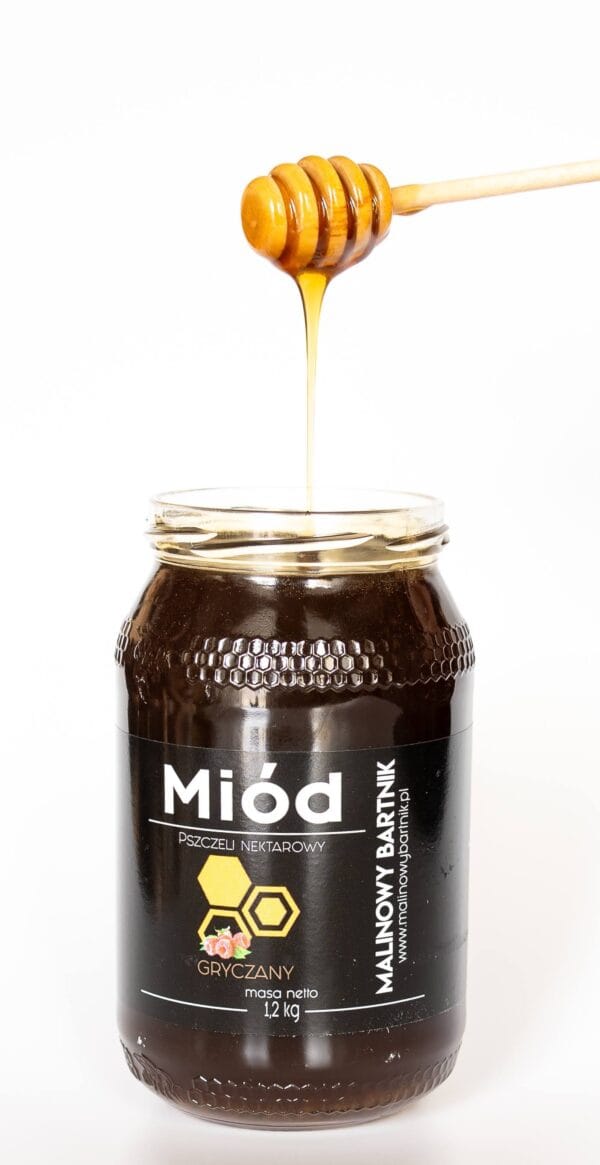 Miód Gryczany - 1.2KG 1200G Tegoroczny zbiór – zdjęcie 2