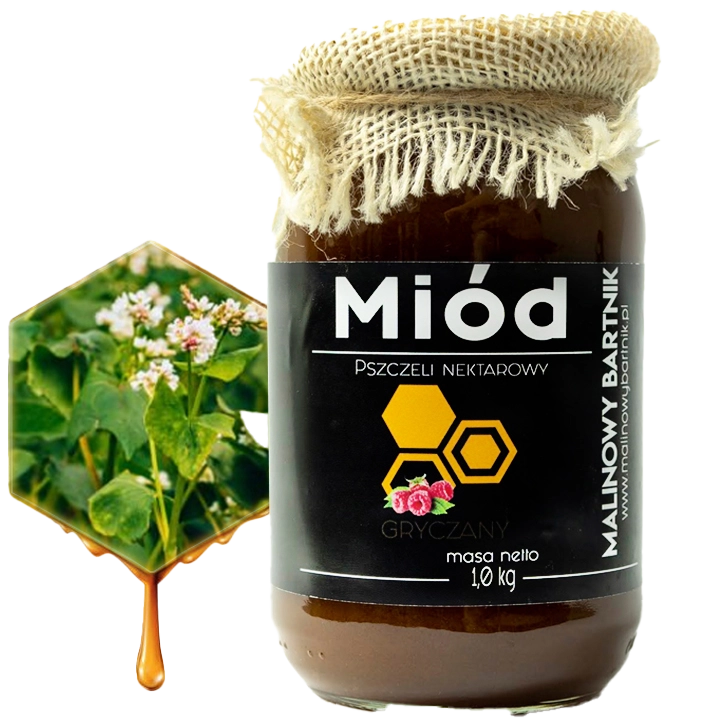 Miód Gryczany - 1KG 1000G Tegoroczny zbiór