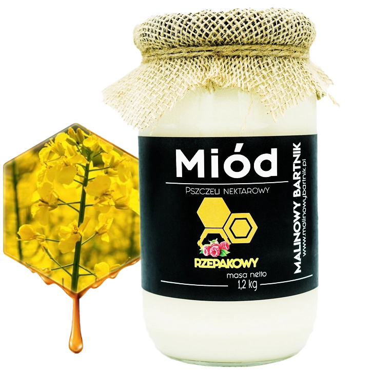Miód Rzepakowy 1.2 kg, 1200 g - Zbiór MAJ 2026