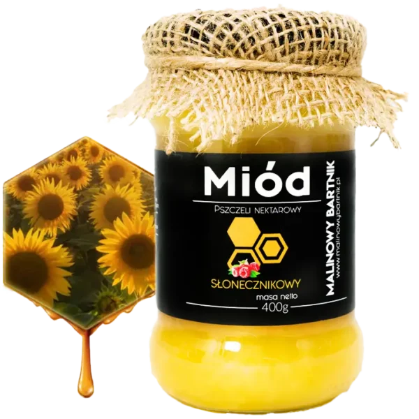 Miód Słonecznikowy 0,4 kg, 400g - tegoroczny zbiór 2026