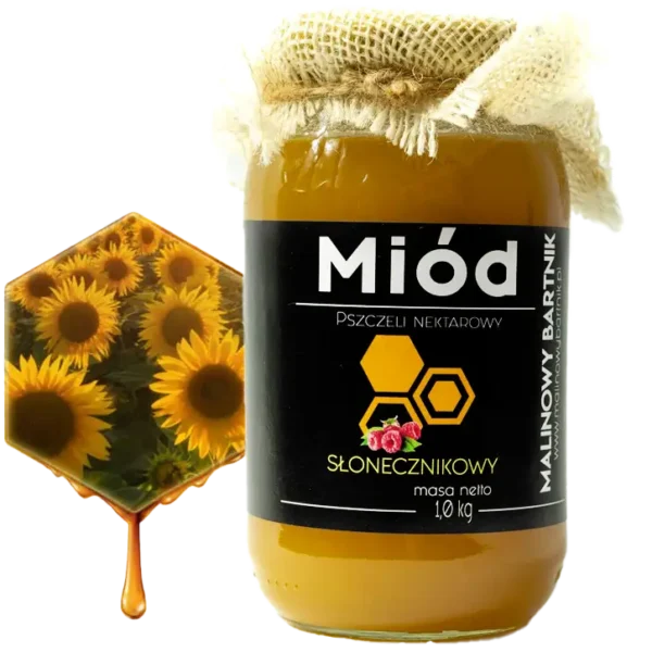 Miód Słonecznikowy 1 kg, 1000 g - zbiór 2026