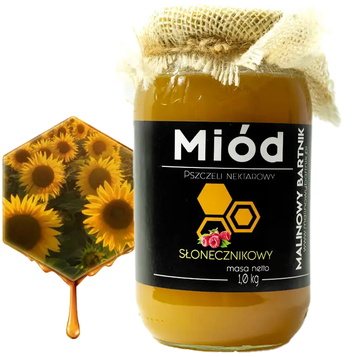 Miód Słonecznikowy 1 kg, 1000 g - zbiór 2026
