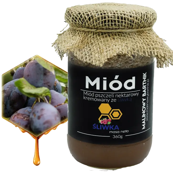 Miód ze Śliwkami 0,36 kg, 360 g