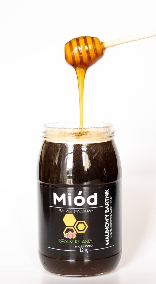 Miód Spadziowy - Spadź iglasta 1.2 kg, 1200g 2026r – zdjęcie 2