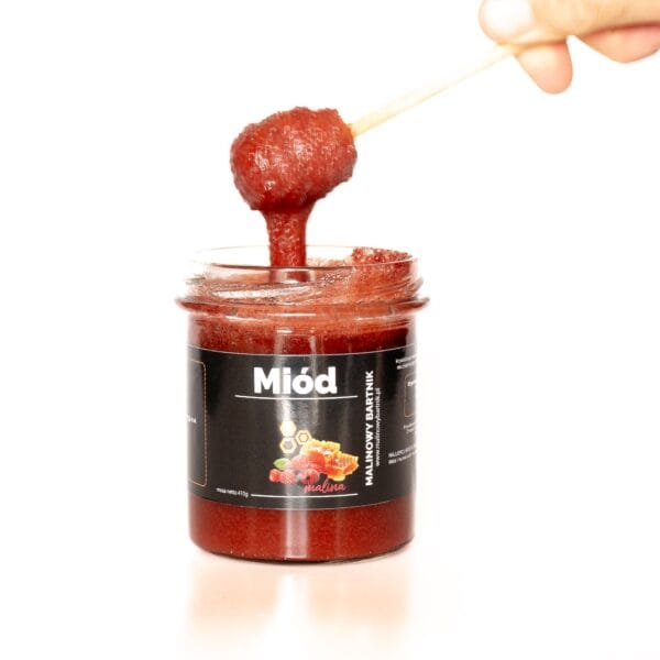 Miód z Malinami 410g – zdjęcie 2