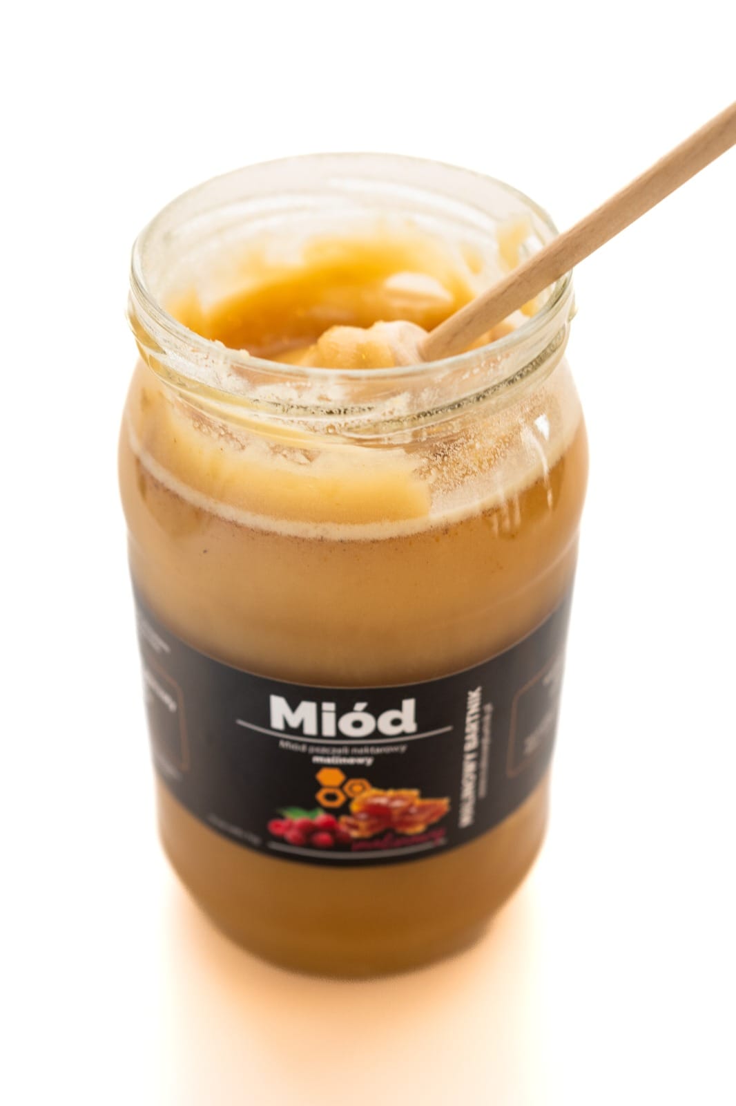 Miód Malinowy z malin polskich 1kg, 1000g świeży zbiór 2026 – zdjęcie 3