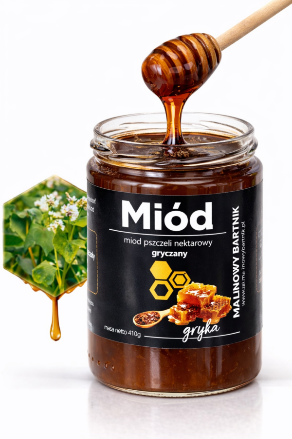 Miód Gryczany - 0.41KG 410G tegoroczny zbiór